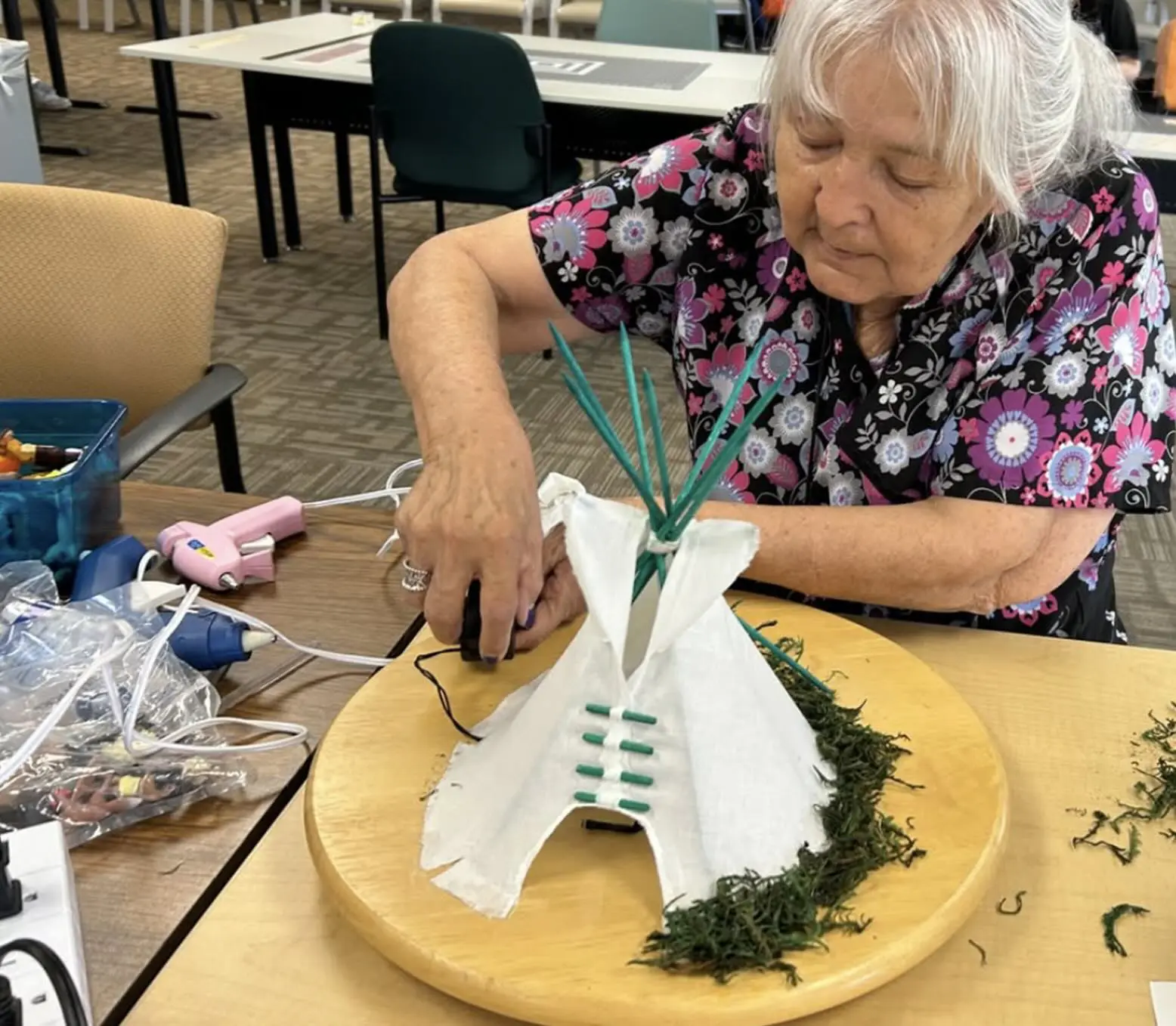 a person working on a model