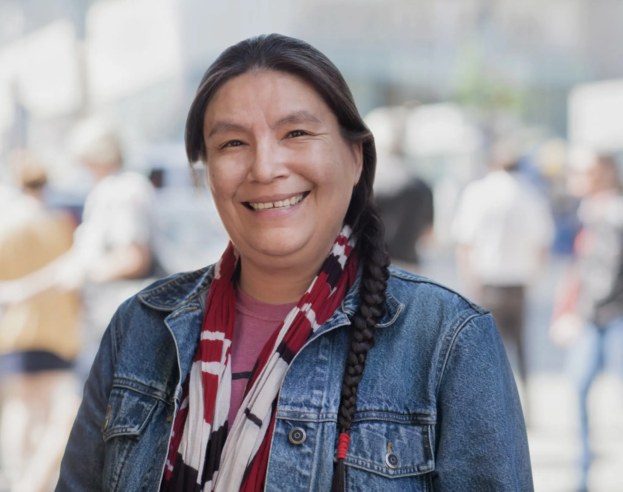 a person smiling at the camera