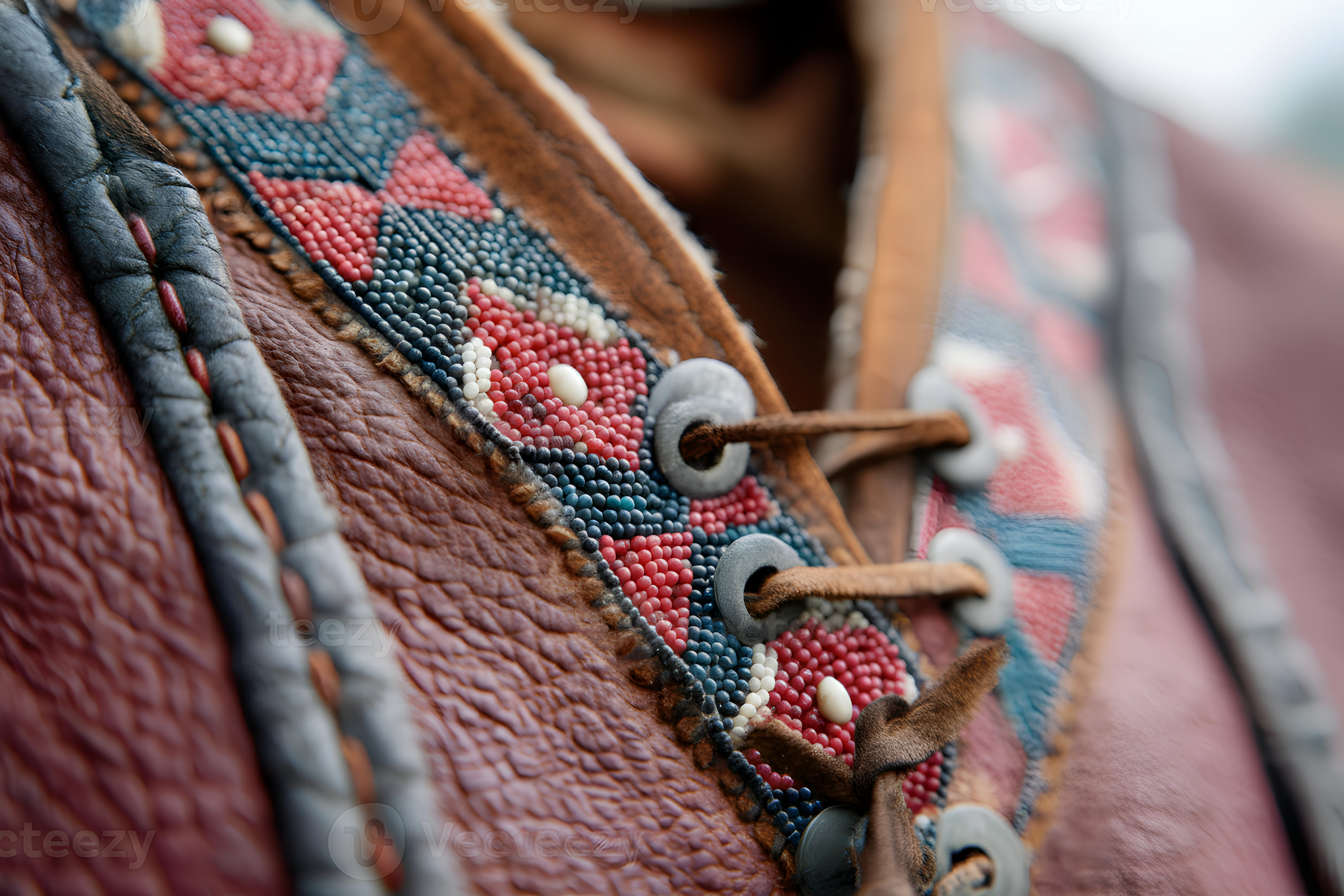 Close-up of woven rattan basketry pattern