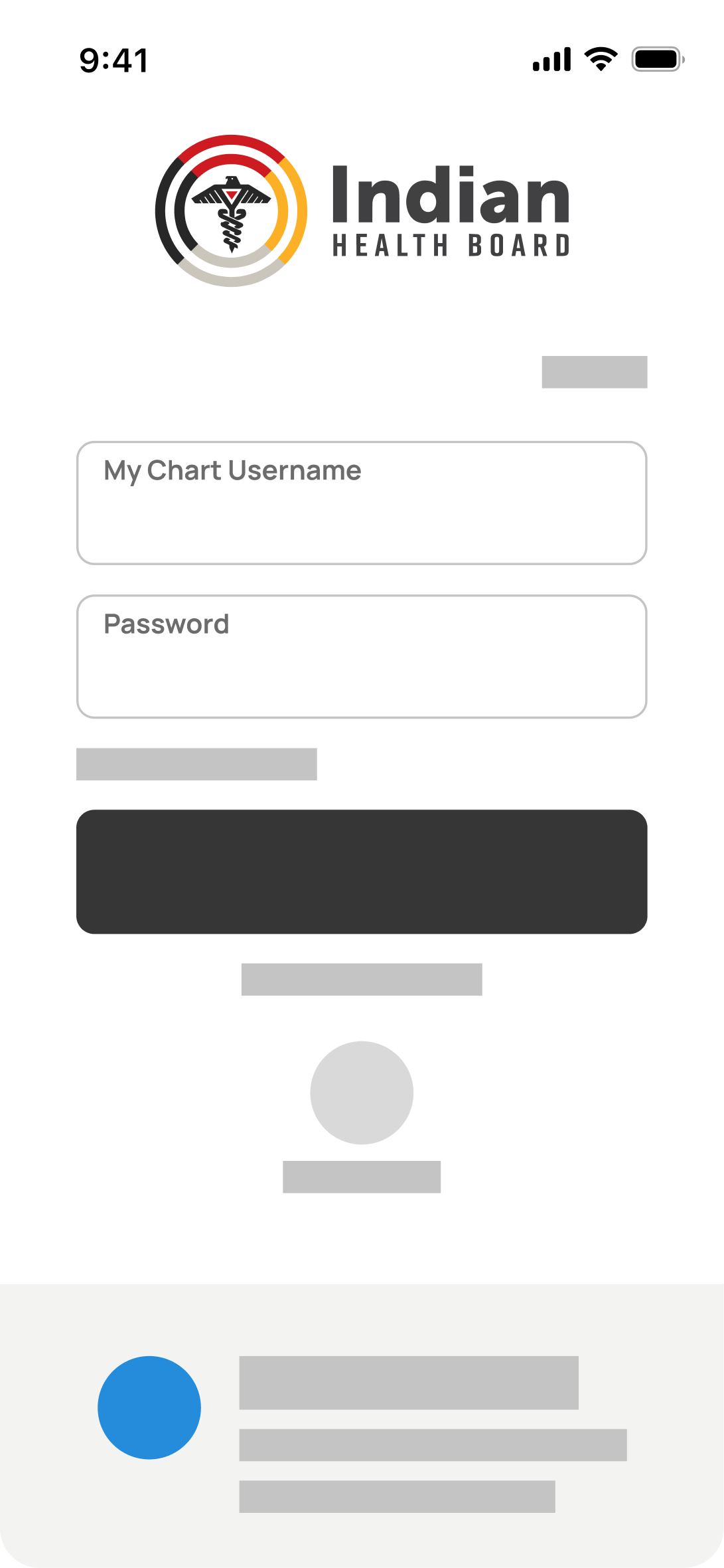 a grey circle with a check mark and a black background